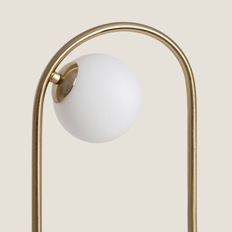 Afbeelding van Tafellamp Metaal en Glas Moonlight Brass 2 Spots