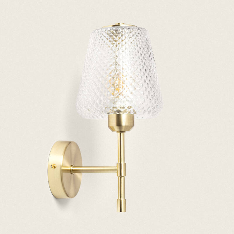 Afbeelding van Wandlamp  Metaal en Glas Stiklu  