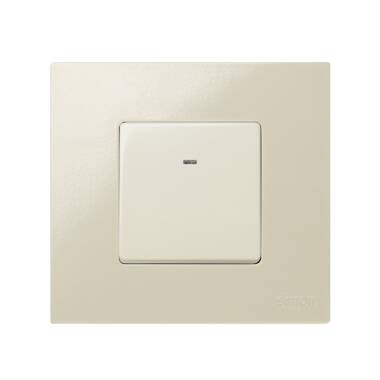 Single Neutral Pushbutton Switch with Built-in Illumination SIMON 27 Play 27669