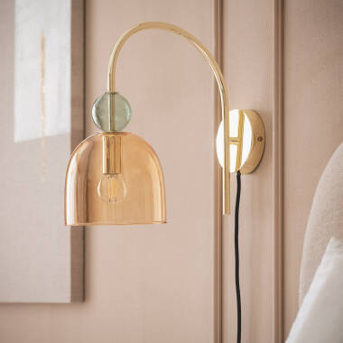 Afbeelding van Wandlamp Metaal en Glas Baudelaire Afbeelding van Wandlamp Metaal en Glas Baudelaire