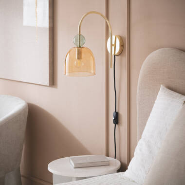 Afbeelding van Wandlamp Metaal en Glas Baudelaire Afbeelding van Wandlamp Metaal en Glas Baudelaire