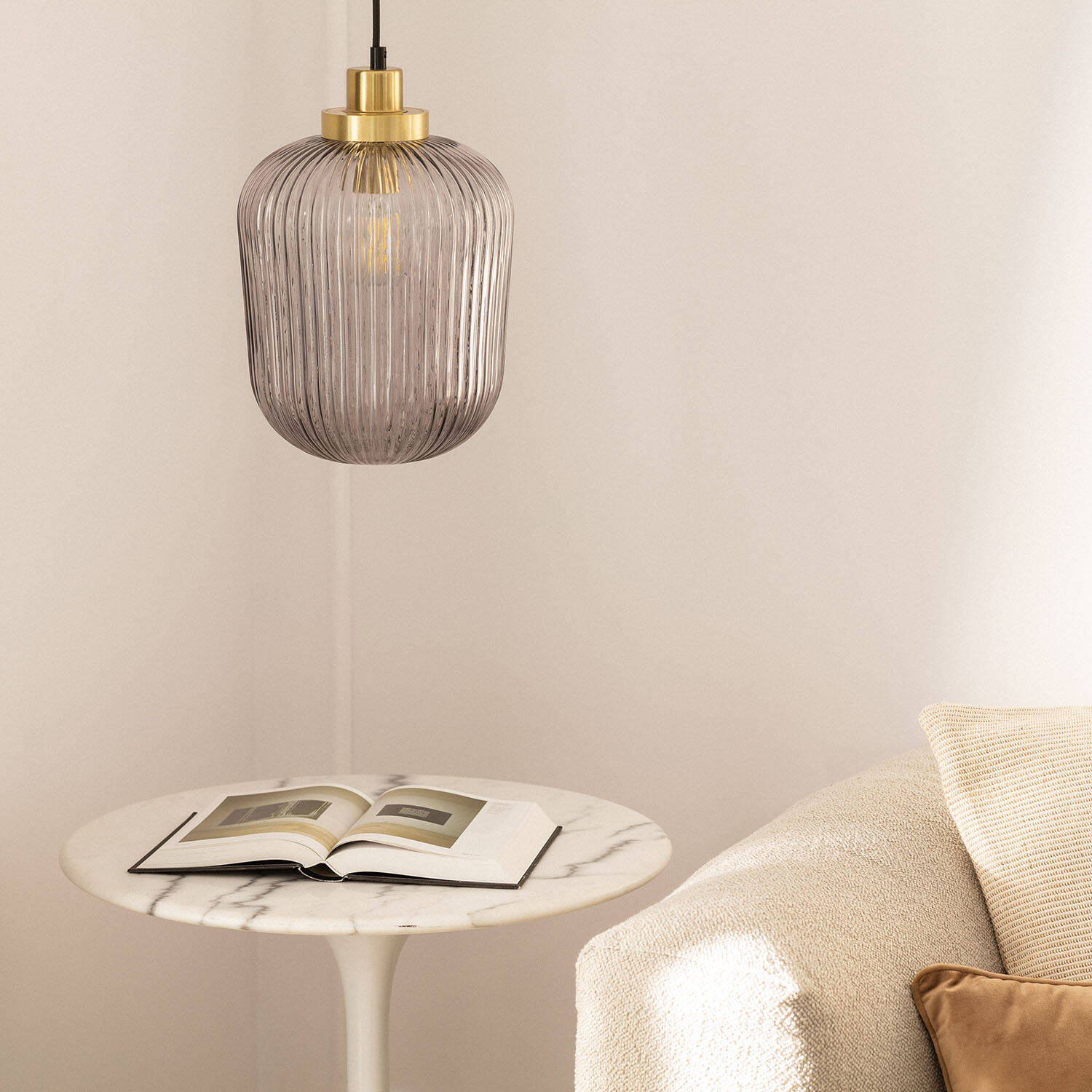 Lampa Wisząca z Metalu i Szkła Windsor
