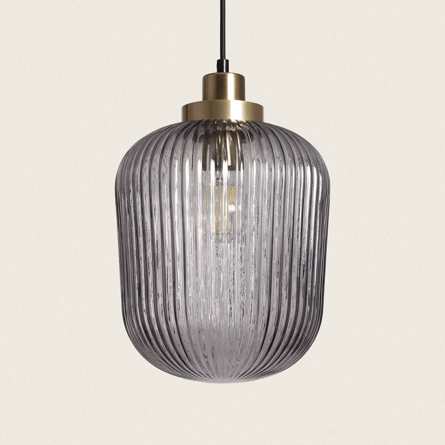 Lampa Wisząca z Metalu i Szkła Windsor - widok 2