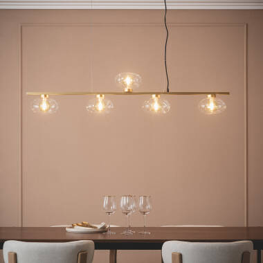 Lampada a Sospensione Alluminio Hassi 5 Faretti