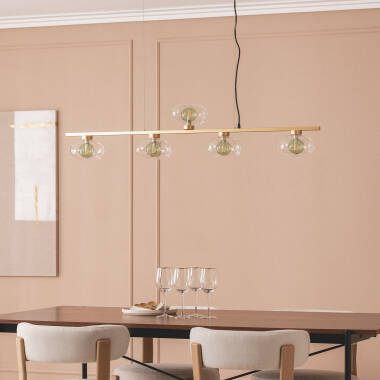 Immagine di Lampada a Sospensione Alluminio Hassi 5 Faretti