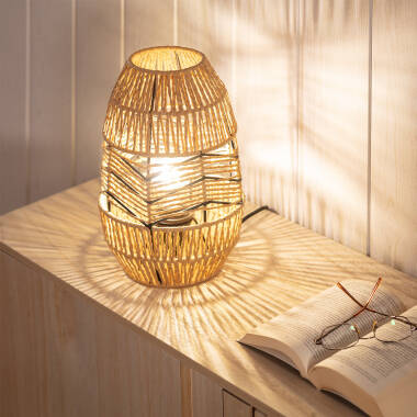 Tischlampe aus geflochtenem Papier Beyawo Tischlampe aus geflochtenem Papier Beyawo