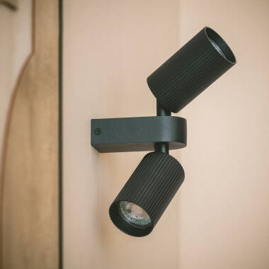 Aritz Aluminium 2 Spotlight Wall Lamp