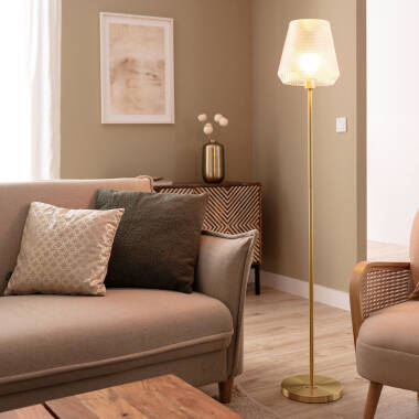 Lampada da Terra Metallo e Vetro Stiklu