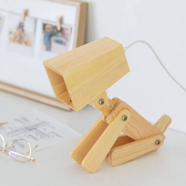 Kinder-Tischlampe aus Holz Coba Doggi