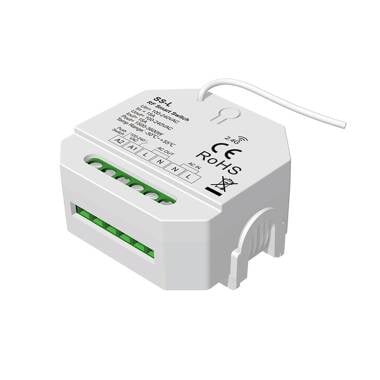 AAN/UIT-schakelaar SKYDANCE SS-L compatibel met drukknop en RF-afstandsbediening voor DIN-rail