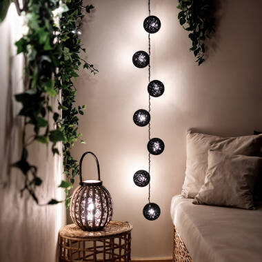 Ghirlanda LED 20 Sfere Nera