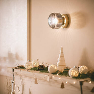 Afbeelding van Wandlamp Windsor Metaal en Glas