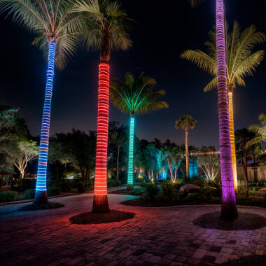 Kulatá LED Hadice 220V AC 36 LED/m RGB IP65 Střih každých 100 cm na Míru