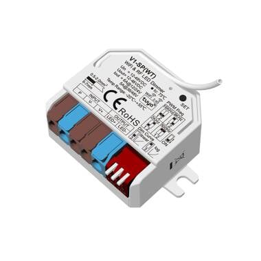 Regolatore striscia LED WIFI monocolore 12-24-48V SKYDANCE V1-SP(WT) Compatibile con Tuya, pulsante e telecomando RF