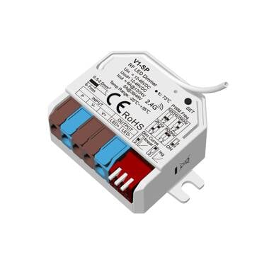 Regolatore striscia LED monocolore 12-24-48V SKYDANCE V1-SP Compatibile con pulsante e telecomando RF