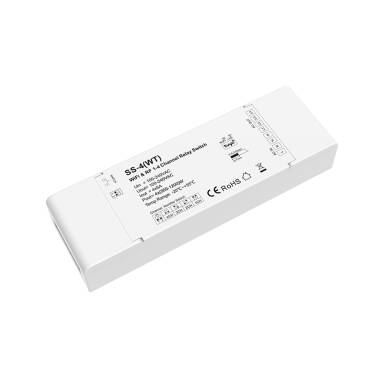 Interruttore WiFi a 4 canali compatibile con pulsante e telecomando RF SKYDANCE SS-4(WT)