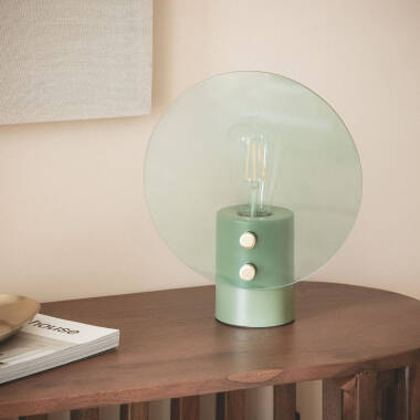 Tischlampe Metall und Glas Katia
