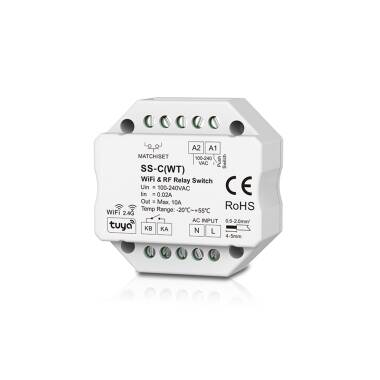 WiFi-Schakelaar compatibel met Drukknop en RF-Afstandsbediening SKYDANCE SS-C(WT)