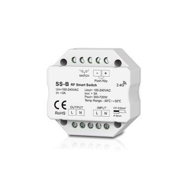 Schakelaar Dimmer  ON/OFF compatibel met Drukknop en RF-Afstandsbediening SKYDANCE SS-B