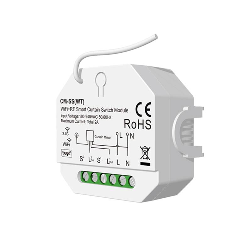 Image of WiFi Automatic Blind Switch compatible with RF Remote SKYDANCE CM-SS(WT)