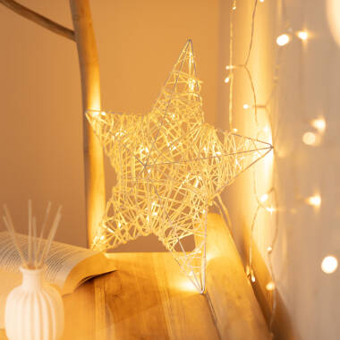 Stella con Ghirlanda di Luci LED Irawo 42x42 cm