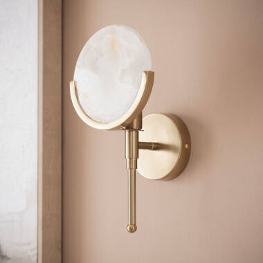 Wandleuchte aus Metall und Glas Frome