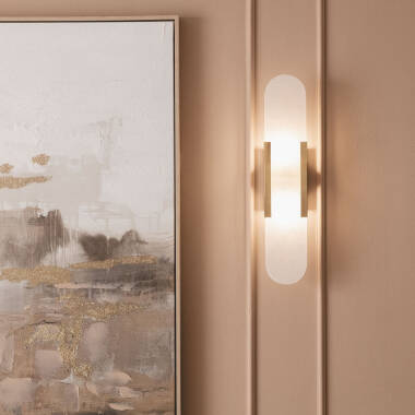 Image of Nandra Metal & Marble Wall Lamp 