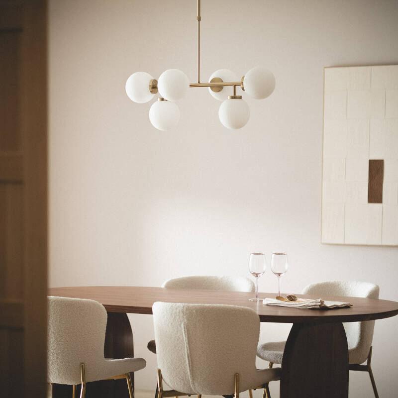 Bild von Pendelleuchte Metall und Glas Lautrec