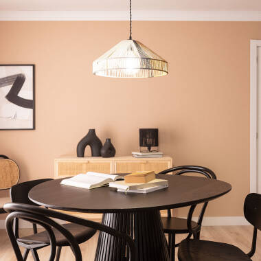 Bild von Pendelleuchte Geflochtenes Papier Dumas