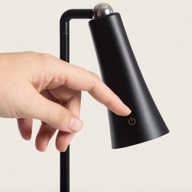 Image of 3W Bysta Metal Portable Metal LED Table Lamp with Rechargable Battery USB