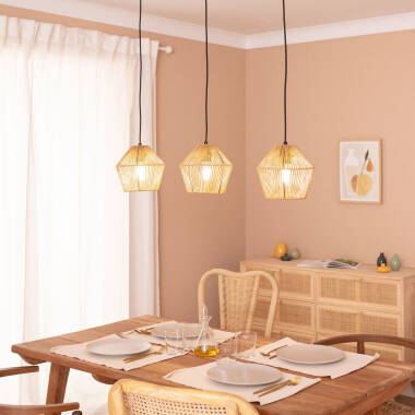 Lampa Wisząca z Plecionego Papieru Kirito 3-pkt