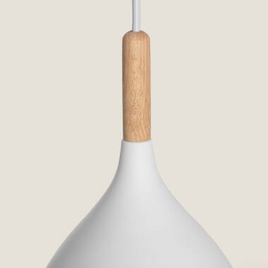 Bild von Pendelleuchte Metall und Holz Karlek