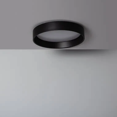 Plafoniera LED 20 W Circolare Metallo Ø 450 mm Nero Design