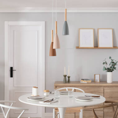 Image de Suspension Métal et Bois Rain