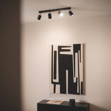 Afbeelding van Plafondlamp Verstelbaar Metaal 4 Spots Albus Black Large  Afbeelding van Plafondlamp Verstelbaar Metaal 4 Spots Albus Black Large