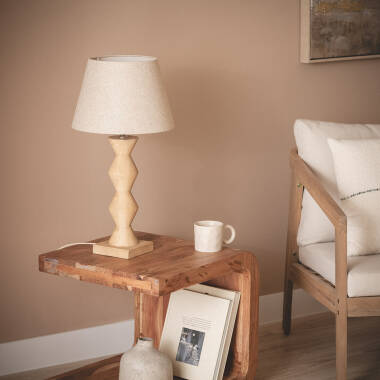 Bild von Tischlampe aus Holz Akesh II ILUZZIA Bild von Tischlampe aus Holz Akesh II ILUZZIA