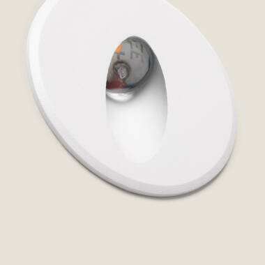 Obrázek Venkovní Nástěnné Vestavné Orientační LED Svítidlo 3W Kruhové Oval Adam