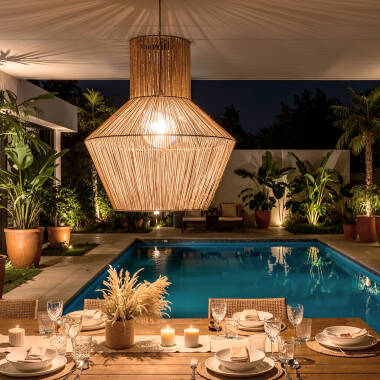 Obrázek Venkovní Závěsné Svítidlo z Přírodních Vláken Newén Ø500 mm ILUZZIA Obrázek Venkovní Závěsné Svítidlo z Přírodních Vláken Newén Ø500 mm ILUZZIA