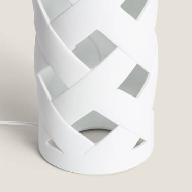 Bild von Tischlampe Keramik und Stoff Makalu Bild von Tischlampe Keramik und Stoff Makalu