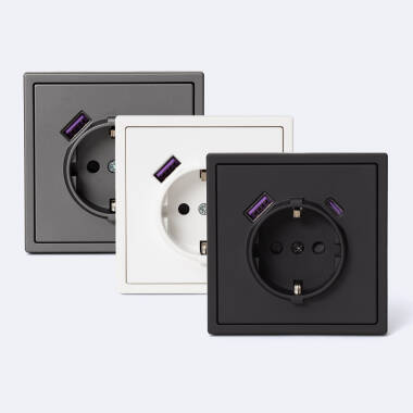 Schuko Stecker Typ F mit USB Luxe 990