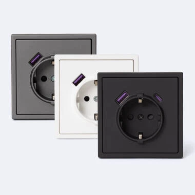 Presa Schuko tipo F con USB Luxe 990
