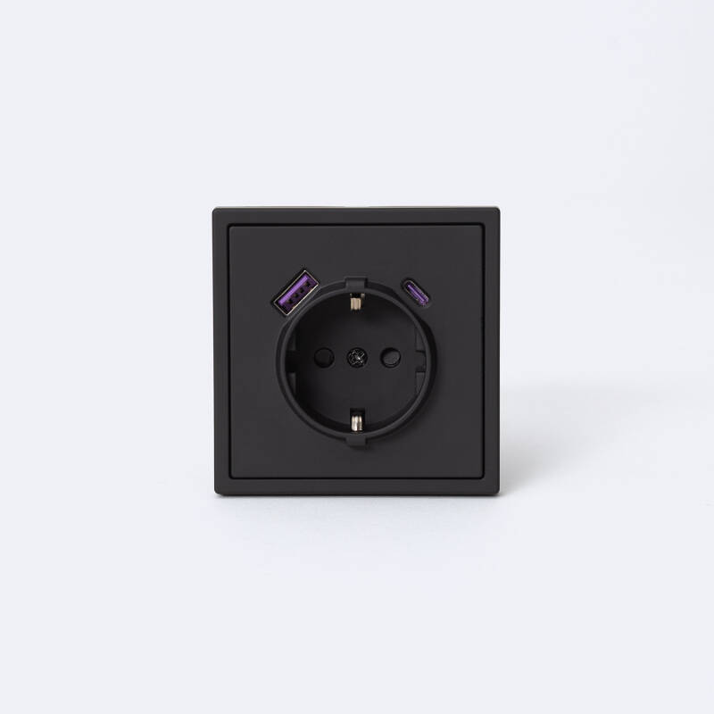 Afbeelding van Wand Contactdoos Type F met USB Luxe 990 Afbeelding van Wand Contactdoos Type F met USB Luxe 990