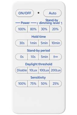 Télécommande pour Détecteur de Mouvement RADAR IP65 pour Cloche LED Industrielle UFO HBD/HBM Evo