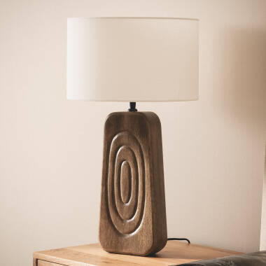Tafellamp Hout Ishana ILUZZIA