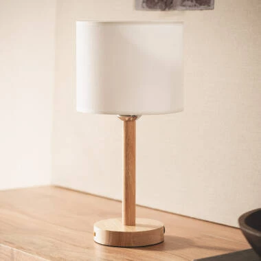 Lampe à Poser LED Bois 1W Portable avec Batterie USB Rechargeable Folgosa