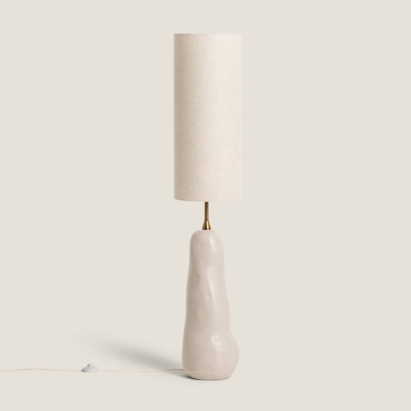 Image de Lampe à Poser Céramique et Toile Bryony