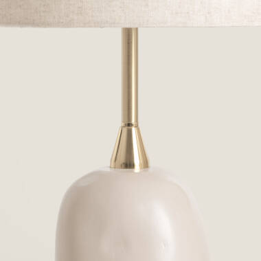 Image de Lampe à Poser Céramique et Toile Bryony