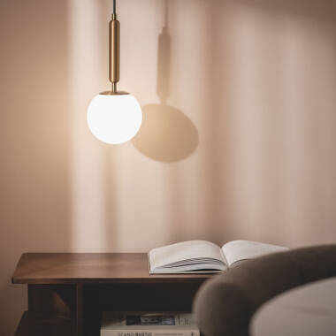 Bild von Pendelleuchte Metall und Glas Oto