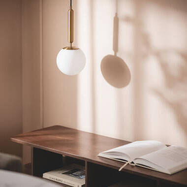 Bild von Pendelleuchte Metall und Glas Oto