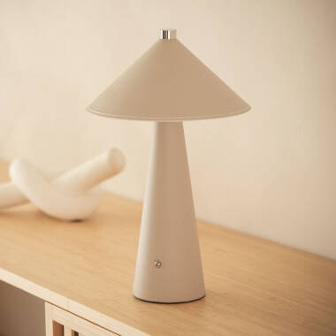 3W Nhalma Outdoor Leather & Metal Portable Metal LED Table Lamp with Rechargable Battery USB